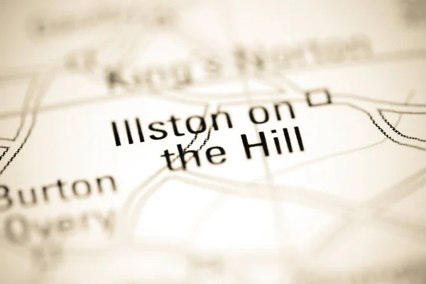 Ilston Hill Географічній Карті Великої Британії — стокове фото