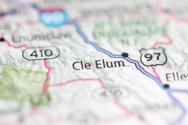 Cle Elum Een Geografische Kaart Van Verenigde Staten — Stockfoto