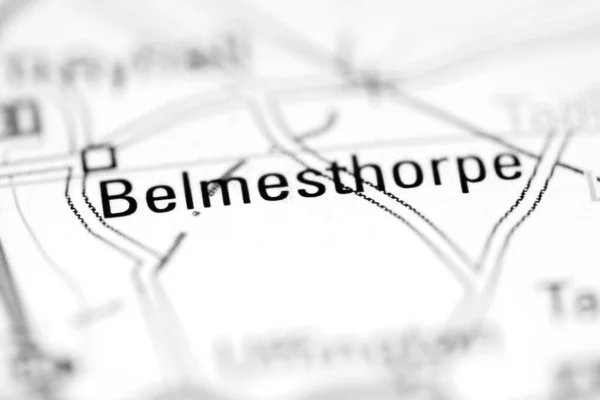 Belmesthorpe Una Mappa Geografica Del Regno Unito — Foto Stock