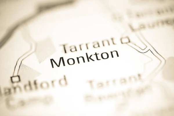 Таррант Монктон Велика Британія Географічній Карті — стокове фото