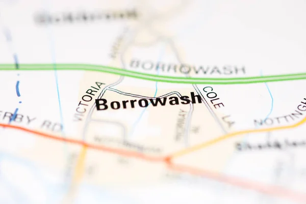 Borrowash on a geographical map of UK