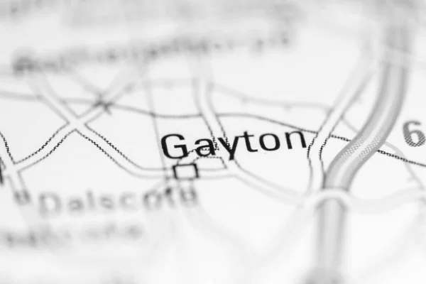 Gayton Regno Unito Una Carta Geografica — Foto Stock