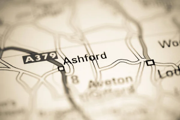 Ashford Velká Británie Mapě Geografie — Stock fotografie