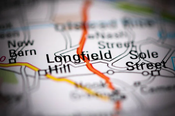 Longfield Hill Reino Unido Sobre Mapa Geografia — Fotografia de Stock
