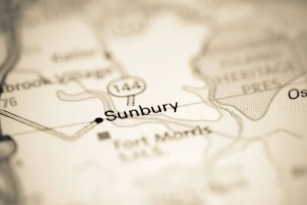 Sunbury Georgia Abd Coğrafya Haritasında — Stok fotoğraf