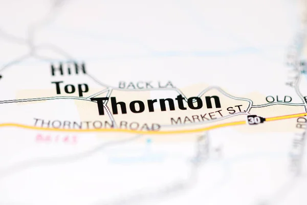 イギリスの地理地図上のソーントン — ストック写真