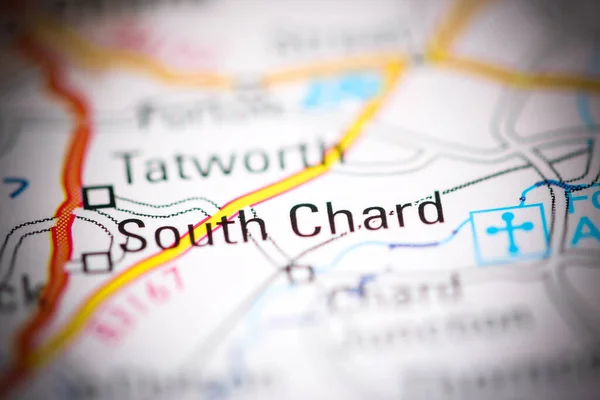 South Chard. United Kingdom on a geography map