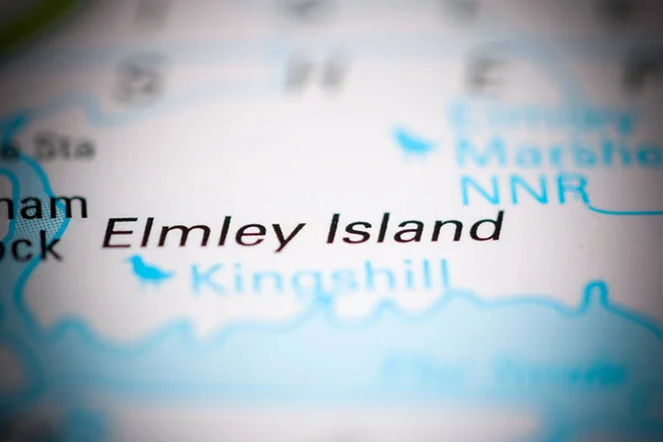 Elmely Island Regno Unito Una Carta Geografica — Foto Stock
