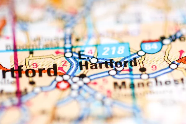 Doğu Hartford Connecticut Demek Abd Coğrafya Haritasında — Stok fotoğraf