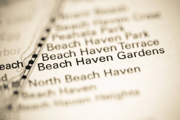 Beach Haven Bahçeleri New Jersey Abd Coğrafya Haritasında — Stok fotoğraf