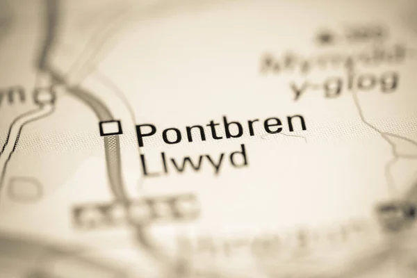 ポンブレン ロイドだ 地理地図上のイギリス — ストック写真