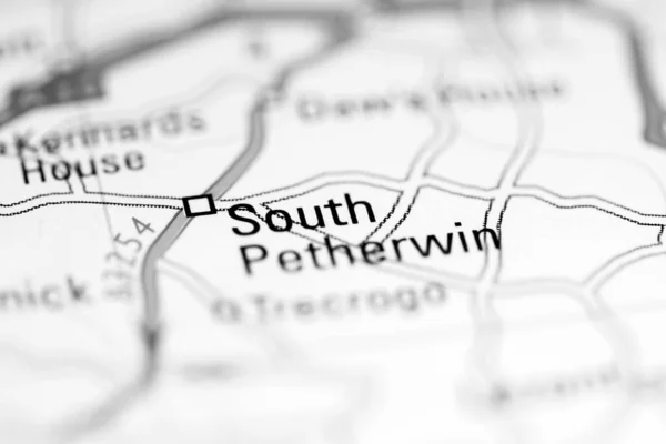 South Petherwin Reino Unido Mapa Geográfico —  Fotos de Stock