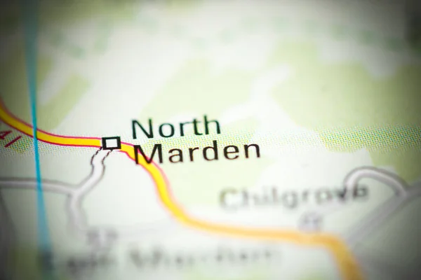 North Marden Royaume Uni Sur Une Carte Géographique — Photo