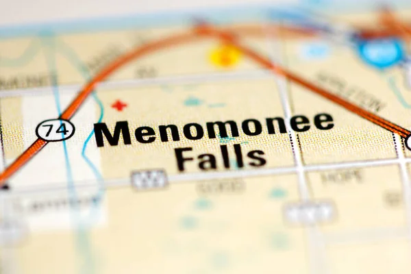 美国地图上的Menomonee Falls — 图库照片