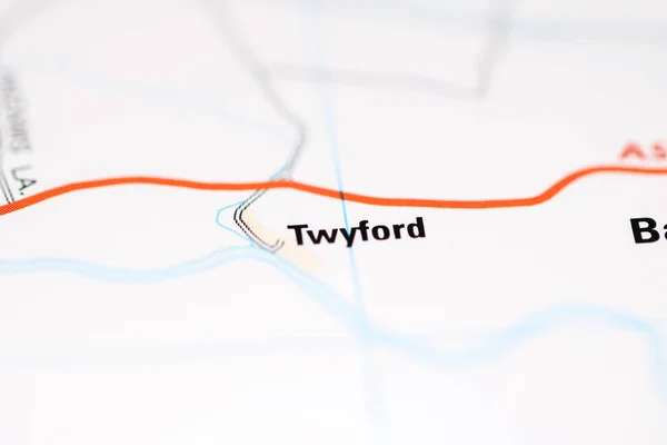 Twyford Mapa Geográfico Reino Unido — Fotografia de Stock