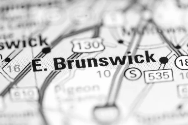 Brunswick Orientale Nel New Jersey Stati Uniti Una Mappa Geografica — Foto Stock