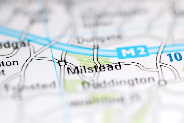 ミルステッド 地理地図上のイギリス — ストック写真