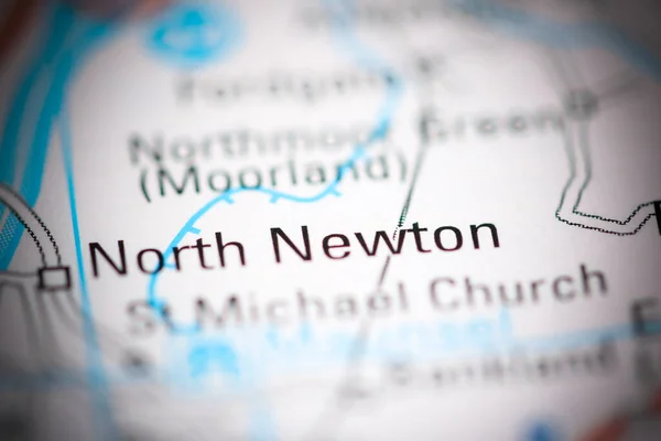 North Newton Reino Unido Sobre Mapa Geografia — Fotografia de Stock