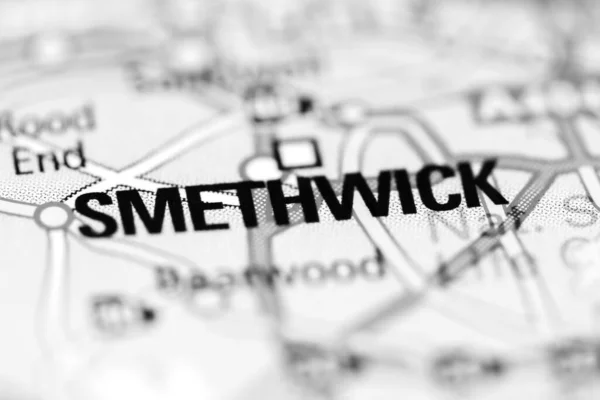 Smethwick Географічній Карті Великої Британії — стокове фото
