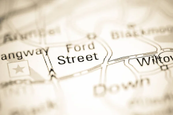 Ford Straat Verenigd Koninkrijk Aardrijkskundekaart — Stockfoto