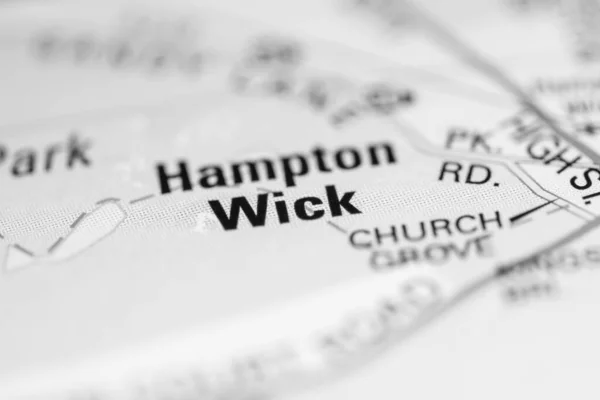 Hampton Wick Sobre Mapa Reino Unido — Fotografia de Stock