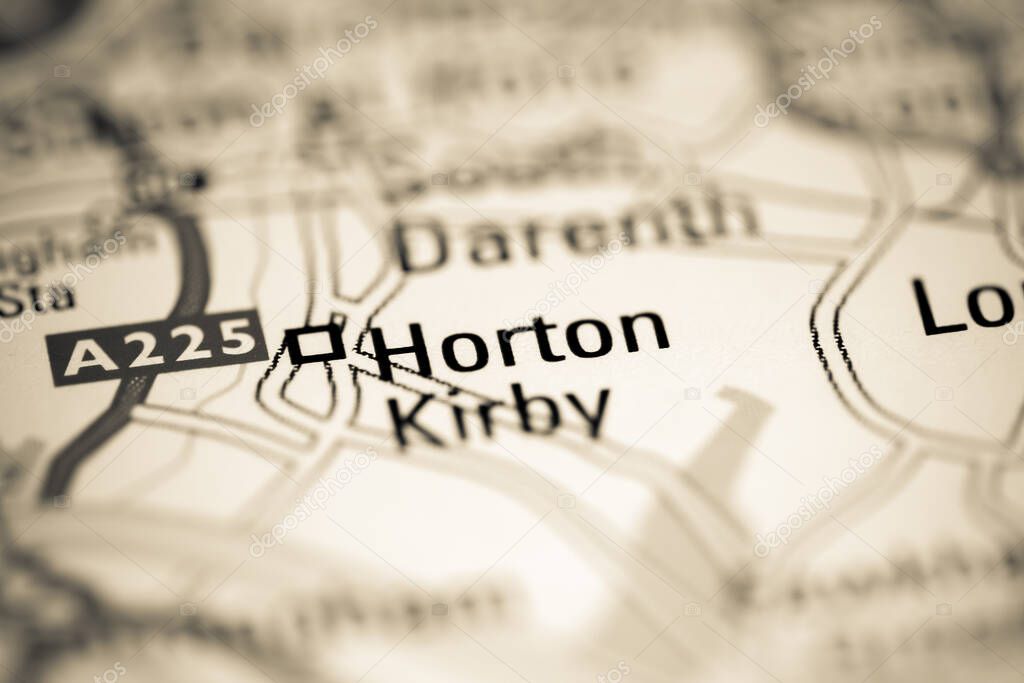 Horton Kirby. United Kingdom on a geography map