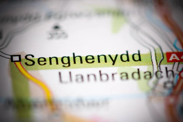 Senghenydd 地理地図上のイギリス — ストック写真