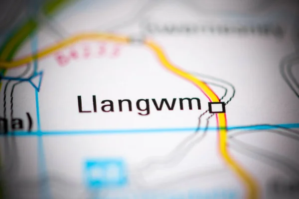 ラングワム 地理地図上のイギリス — ストック写真