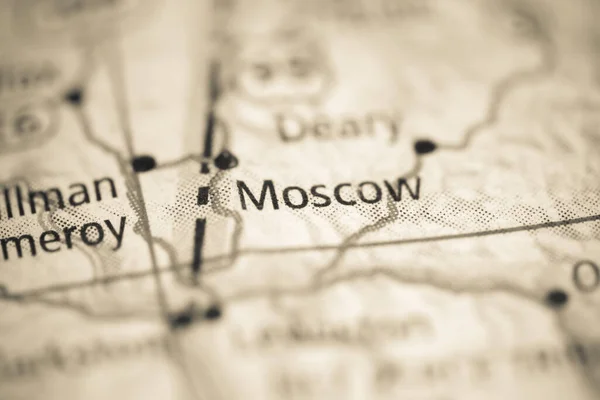 Mosca Una Mappa Geografica Degli Stati Uniti — Foto Stock
