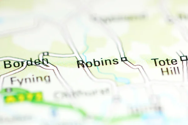 Robins Reino Unido Mapa Geográfico — Foto de Stock