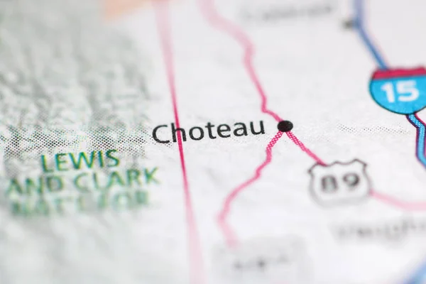 Choteau Geographical Map Usa — Stock Photo, Image