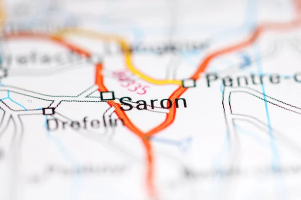 Saron Reino Unido Mapa Geográfico — Foto de Stock