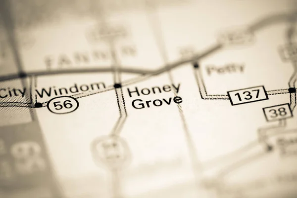 Honey Grove Texas Stati Uniti Una Mappa Geografica — Foto Stock