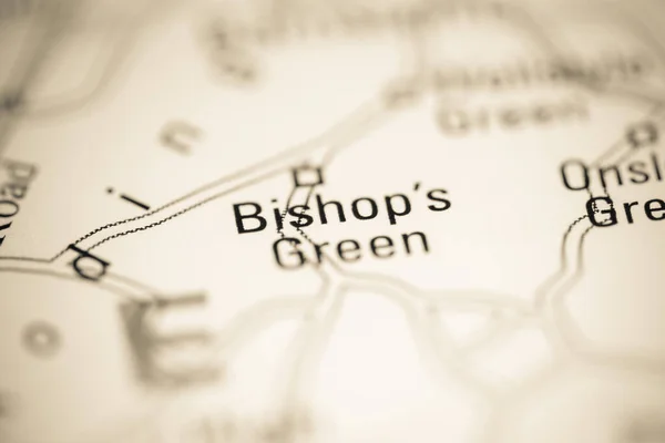 Bishop Green Reino Unido Sobre Mapa Geografia — Fotografia de Stock