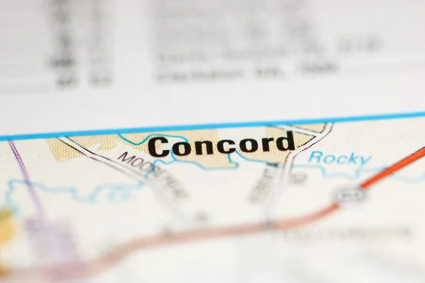 Concord Mapa Dos Estados Unidos América — Fotografia de Stock