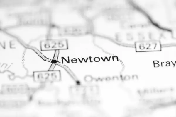 Newtown Virginia Eua Sobre Mapa Geografia — Fotografia de Stock