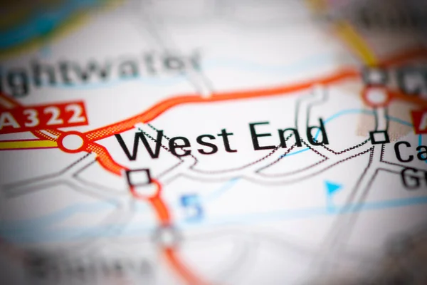 West End Reino Unido Mapa Geográfico — Foto de Stock