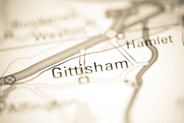 ギッティサム 地理地図上のイギリス — ストック写真