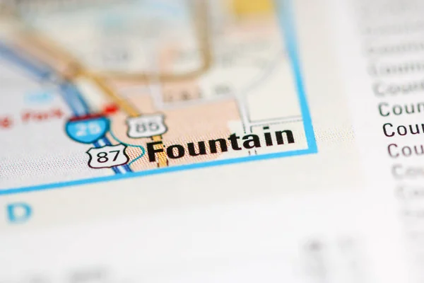 Fountain Map United States America — Stock Photo, Image