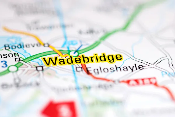 Wadebridge Reino Unido Sobre Mapa Geografia — Fotografia de Stock