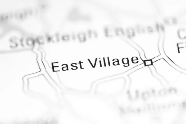 Східне Село Велика Британія Географічній Карті — стокове фото