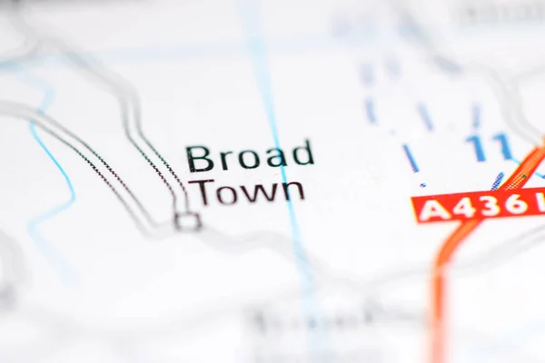 Broad Town Großbritannien Auf Einer Geografischen Karte — Stockfoto