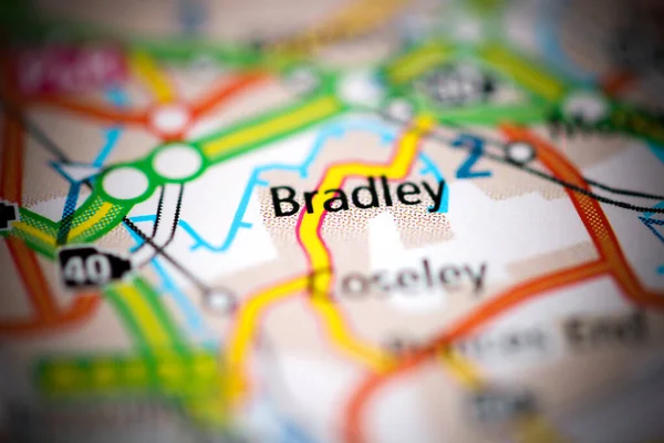 Bradley Γεωγραφικό Χάρτη Του Ηνωμένου Βασιλείου — Φωτογραφία Αρχείου