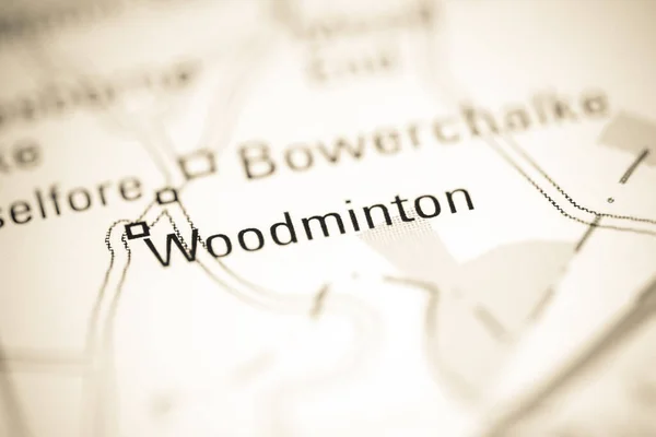 ウームディントン 地理地図上のイギリス — ストック写真