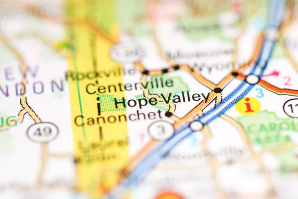 Hope Valley Rhode Island Eeuu Mapa Geográfico —  Fotos de Stock