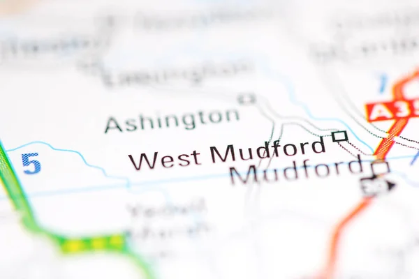 West Mudford Regno Unito Una Carta Geografica — Foto Stock
