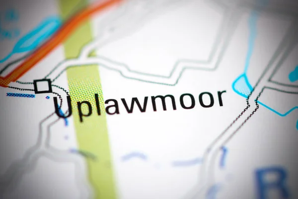 イギリスの地理地図上のUplawmoor — ストック写真