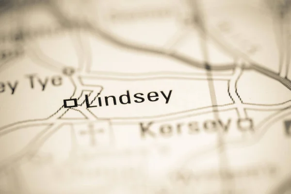 Lindsey Birleşik Krallık Coğrafya Haritasında — Stok fotoğraf