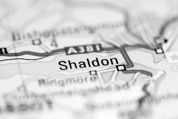 Shaldon Regno Unito Una Carta Geografica — Foto Stock