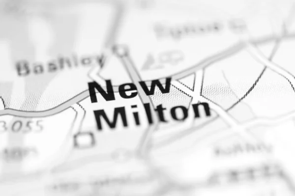 新しいミルトン 地理地図上のイギリス — ストック写真